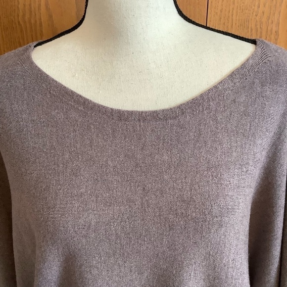 NWT Vila Milano Brown Heather Dolman Sleeve Sweater Sz-L - Picture 4 of 8